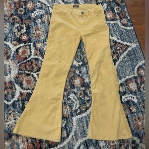 Mens corduroy mustard yellow bell bottoms